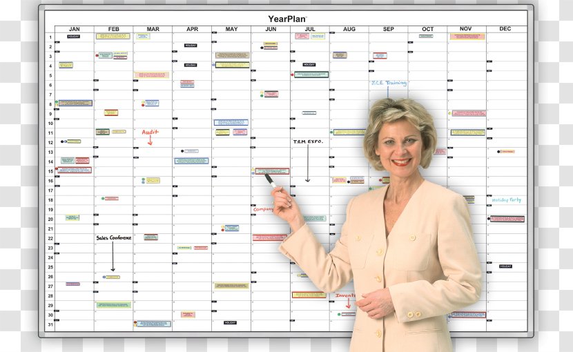 Dry-Erase Boards Personal Organizer Magnatag Month Calendar - Columnist Day Transparent PNG