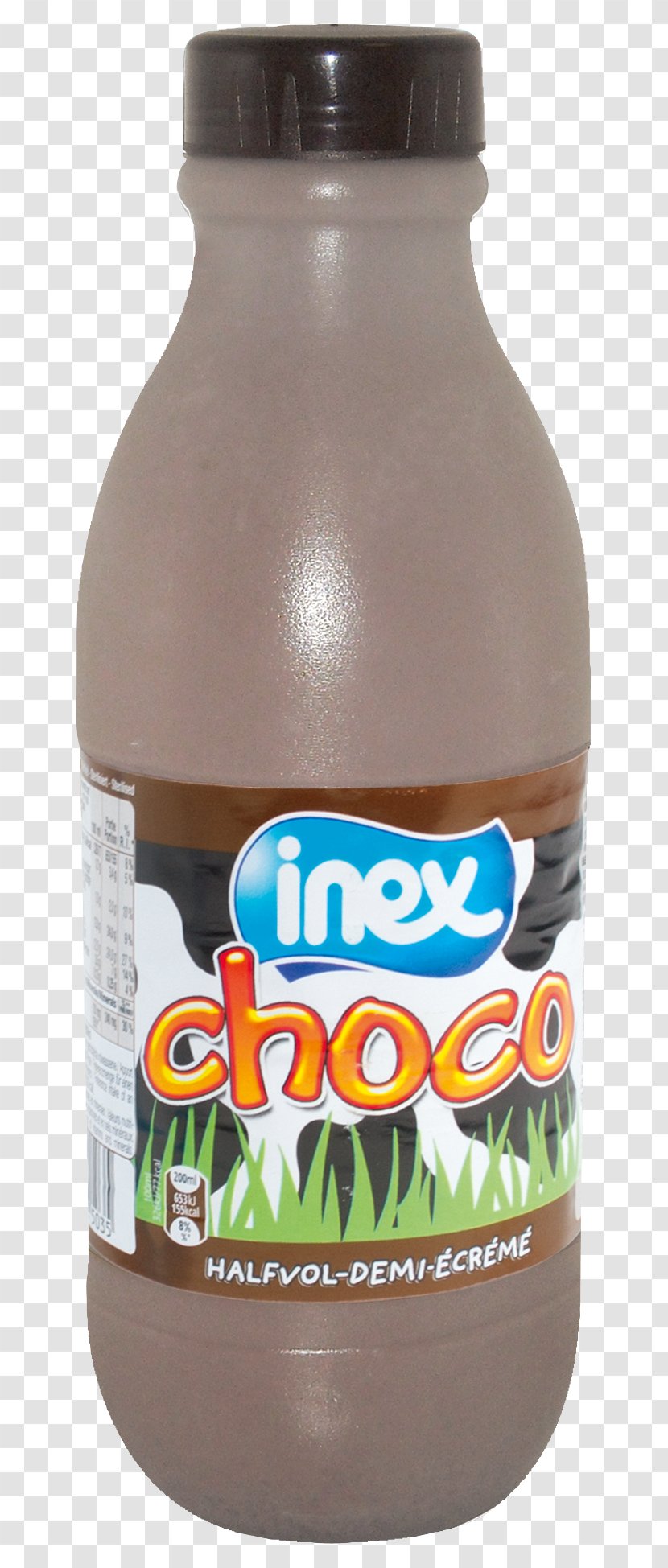 Chocolate Milk Bottle Reduced Fat Cream - Cocoa Bean Transparent PNG