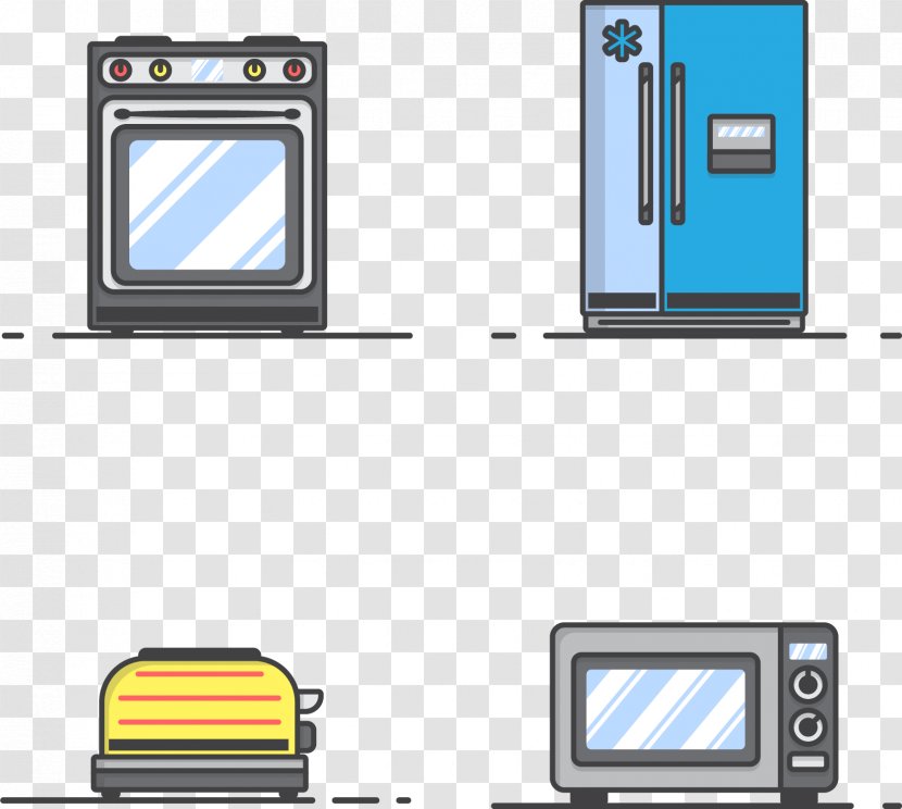 Kitchen Refrigerator Home Appliance - Cooking - Double Door Transparent PNG