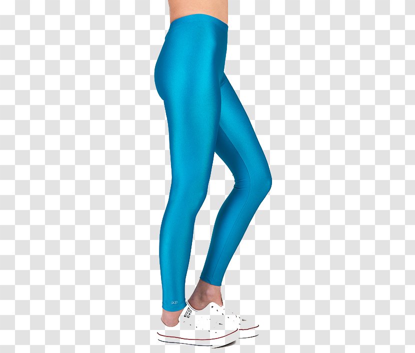 Leggings Tights Blue Turquoise Color - Heart - Silver Transparent PNG