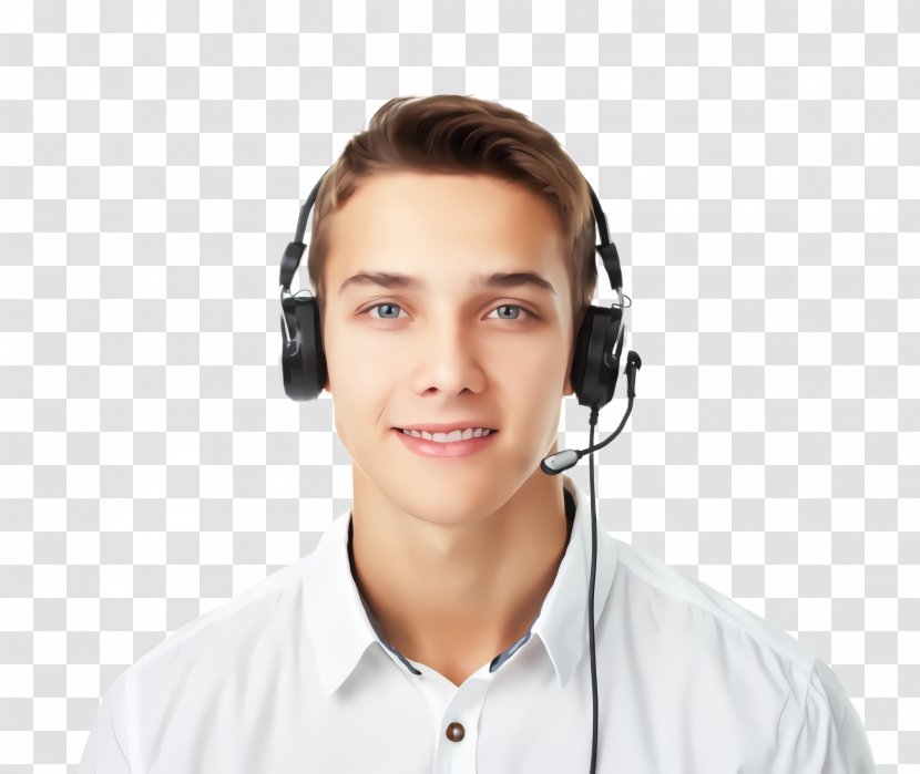 Hearing Chin Audio Equipment Call Centre Headset - Forehead - Telephone Operator Technology Transparent PNG