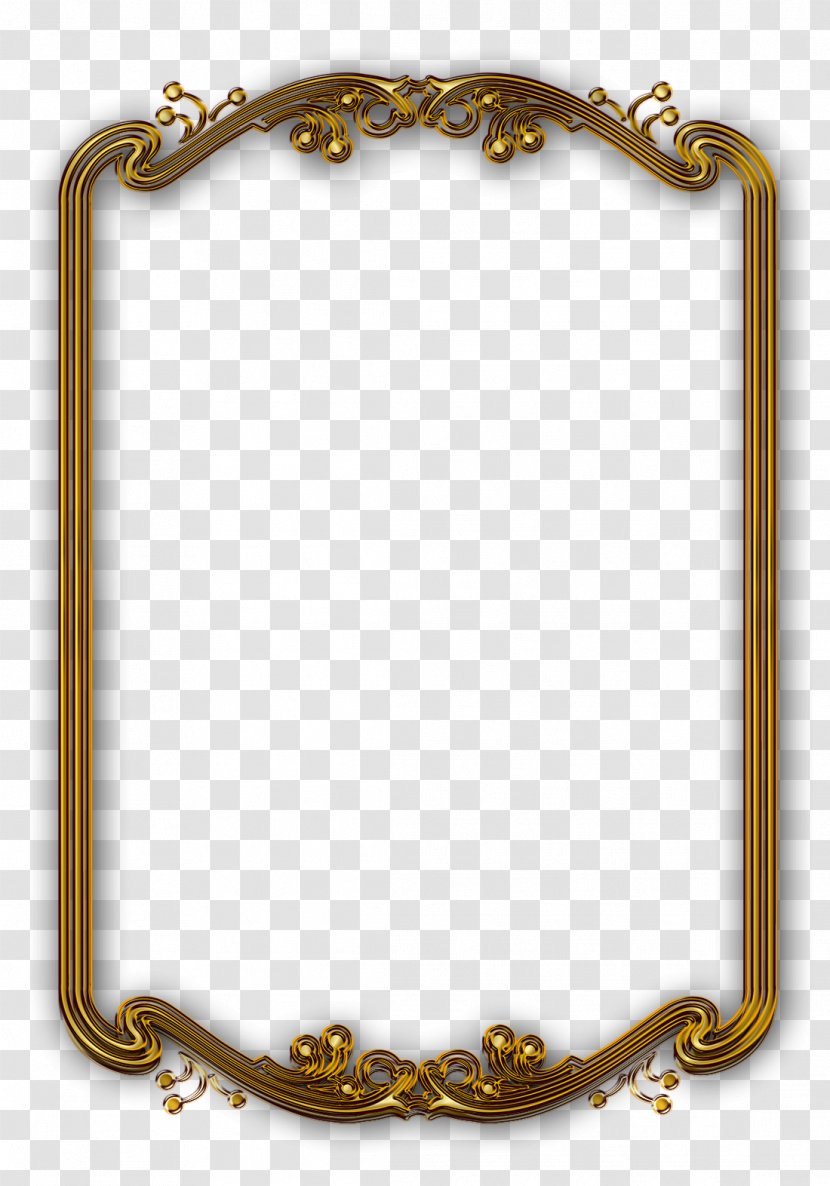Picture Frame Line - Gold - Classical Transparent PNG