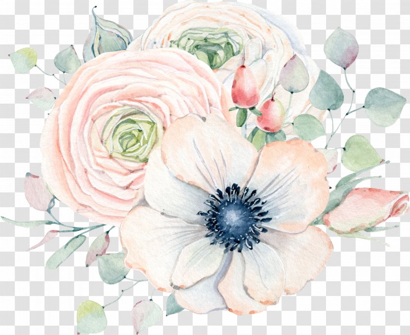 Watercolor Painting Flower Drawing - Petal - Anemone Button Transparent PNG