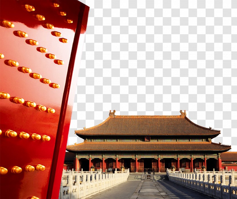 Forbidden City Tiananmen Square Temple Of Heaven Beihai Park Hall Supreme Harmony - Beijing Red Gate And The Imperial Palace Transparent PNG
