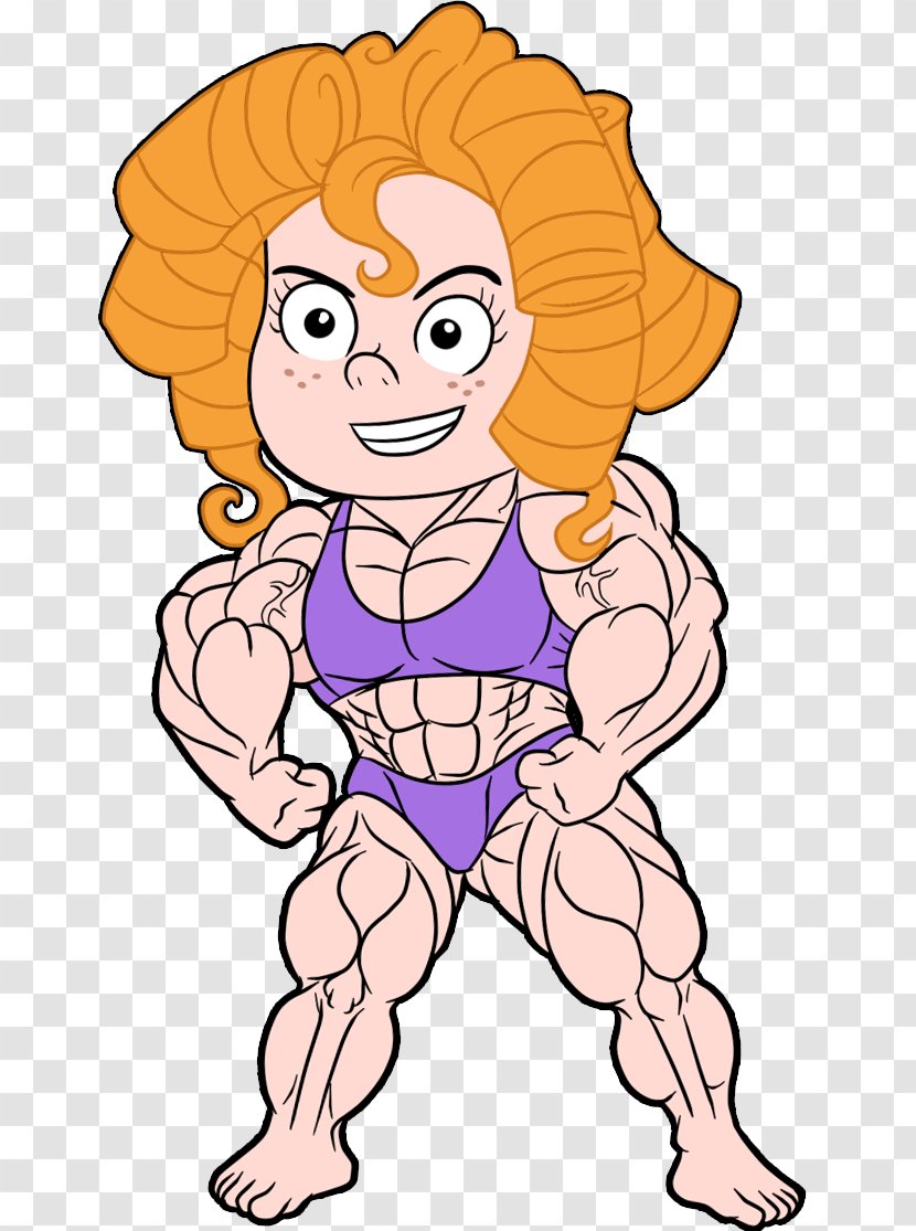 Cartoon Muscle Animated Film Woman Female - Tree Transparent PNG