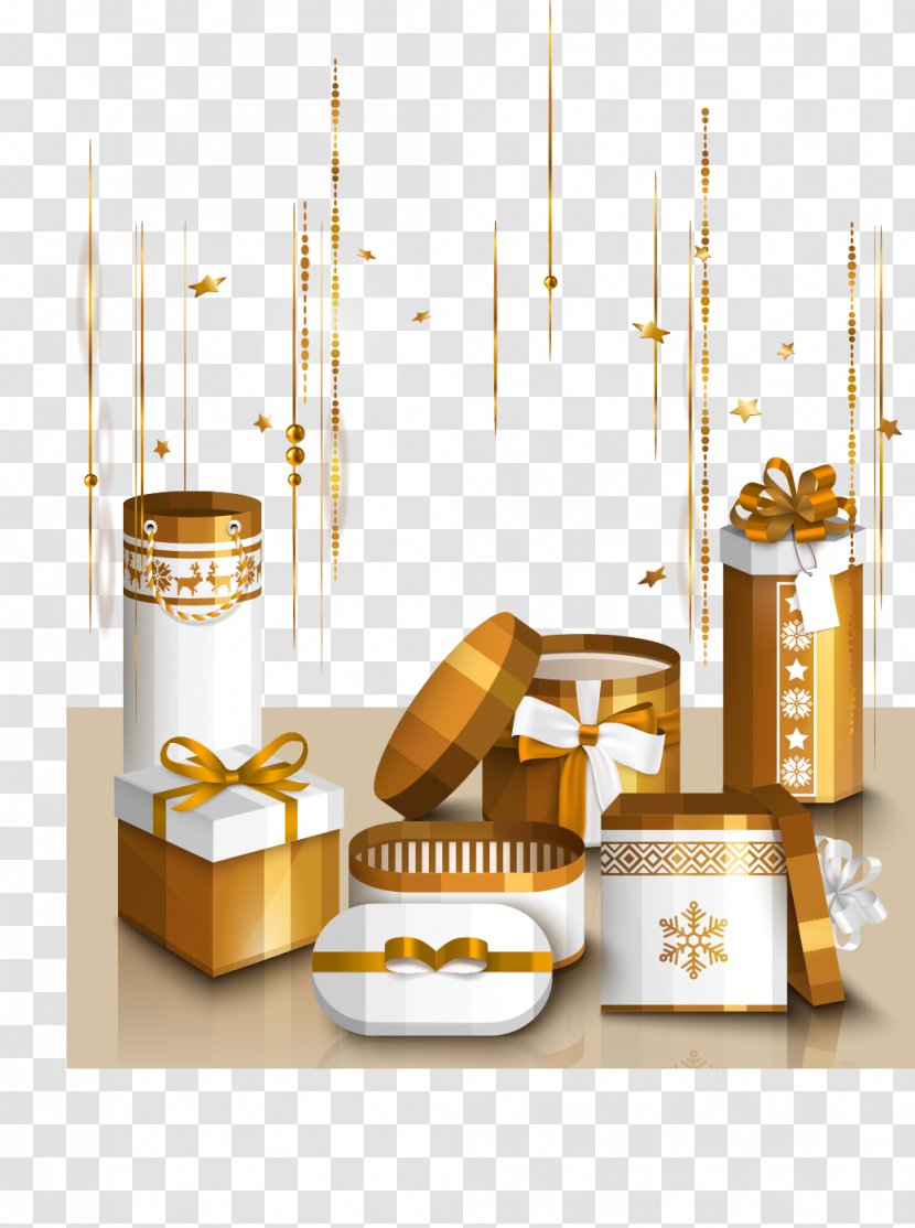 Gift Christmas Card Illustration - New Year - Vector Transparent PNG
