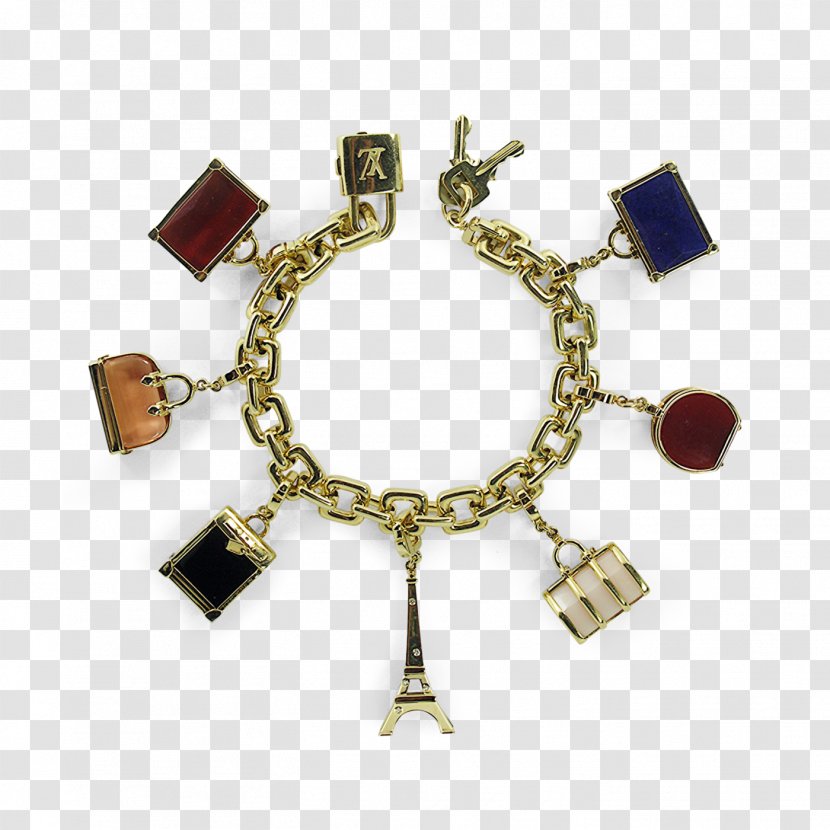 Charm Bracelet Jewellery Louis Vuitton Gold - Diamond Transparent PNG