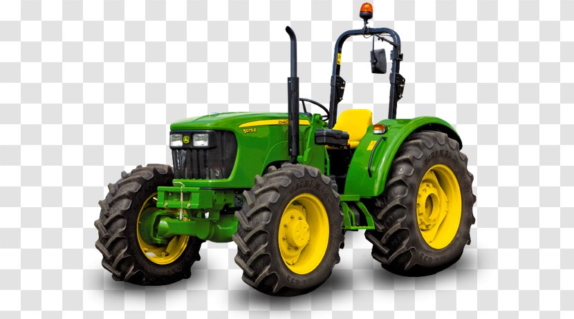 John Deere Tractor Agriculture Loader Two-wheel Drive - Automotive Tire Transparent PNG