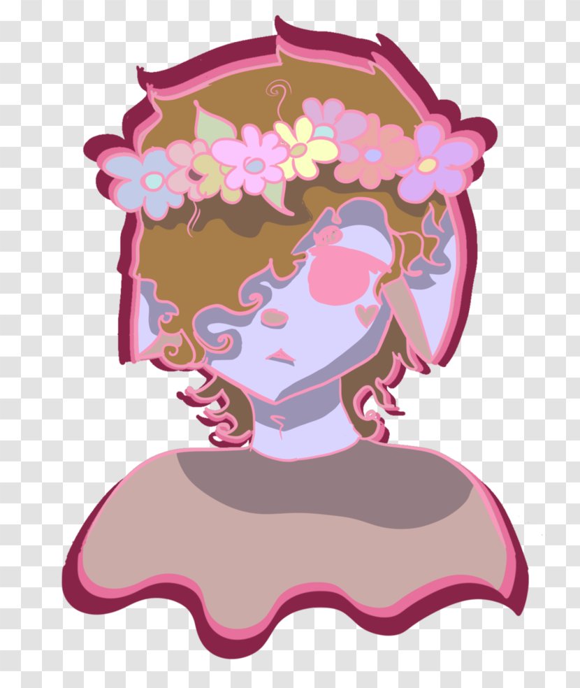 Pink M Character Fiction Clip Art - Flowercrown Transparent PNG