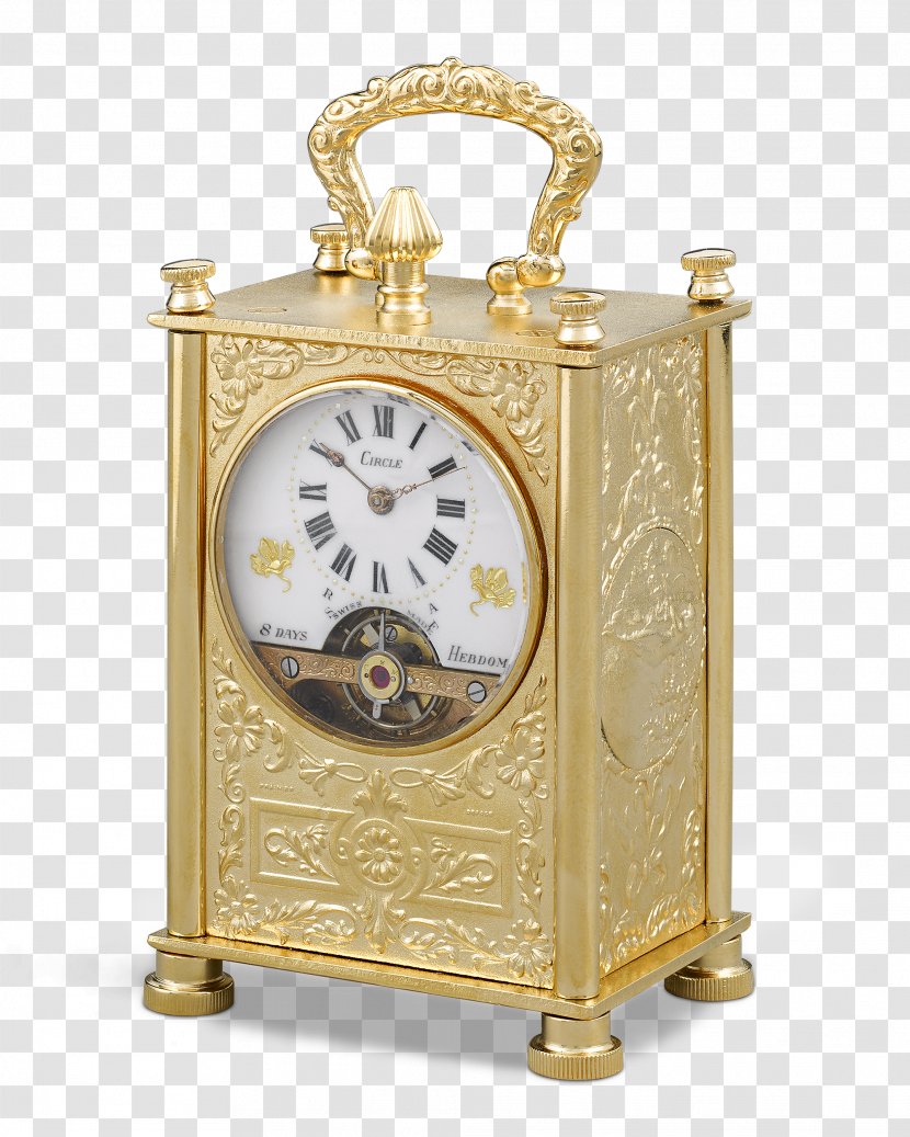 Carriage Clock Antique Switzerland Design - Metal - Clocks Transparent PNG