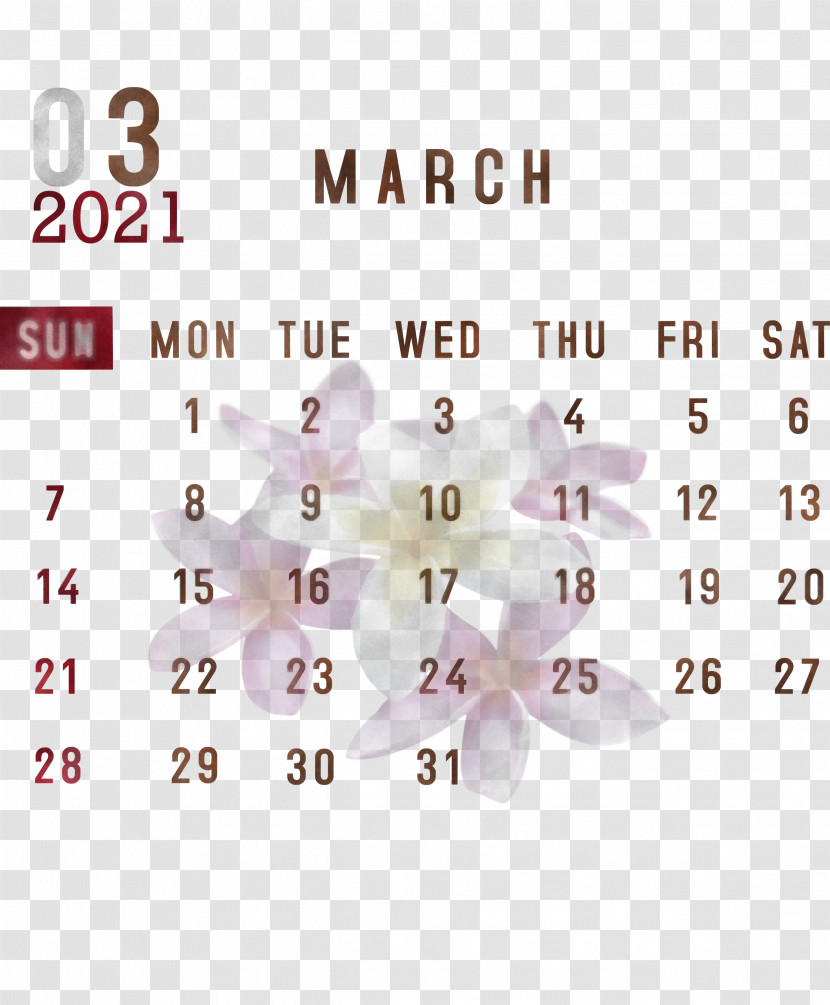 March 2021 Printable Calendar March 2021 Calendar 2021 Calendar Transparent PNG