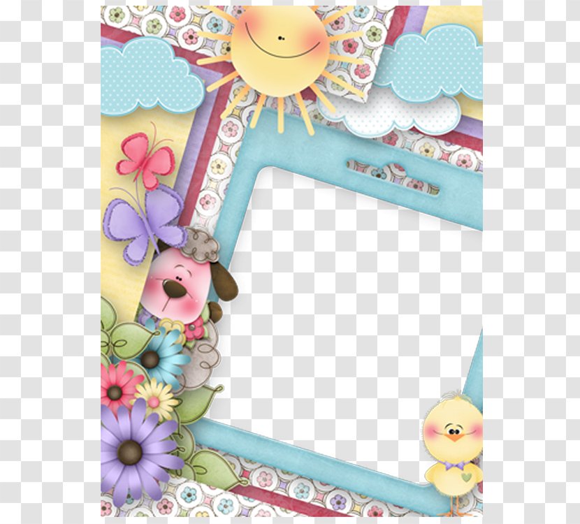 Cute Cartoon Picture Frame - Flower - Room Transparent PNG