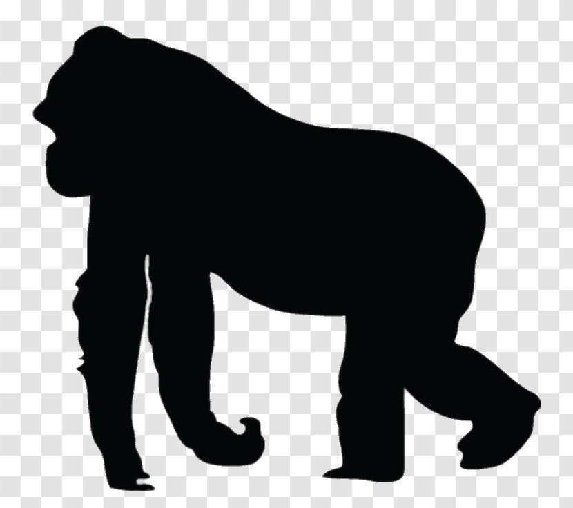Gorilla Silhouette Ape Clip Art Transparent PNG