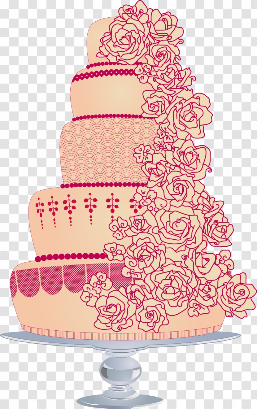Wedding Cake Euclidean Vector - Pasteles - Hand-drawn High-level Transparent PNG