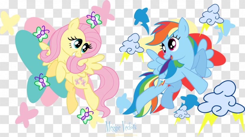 Rainbow Dash Fluttershy Rarity Pinkie Pie Pony - Flower - My Little Transparent PNG