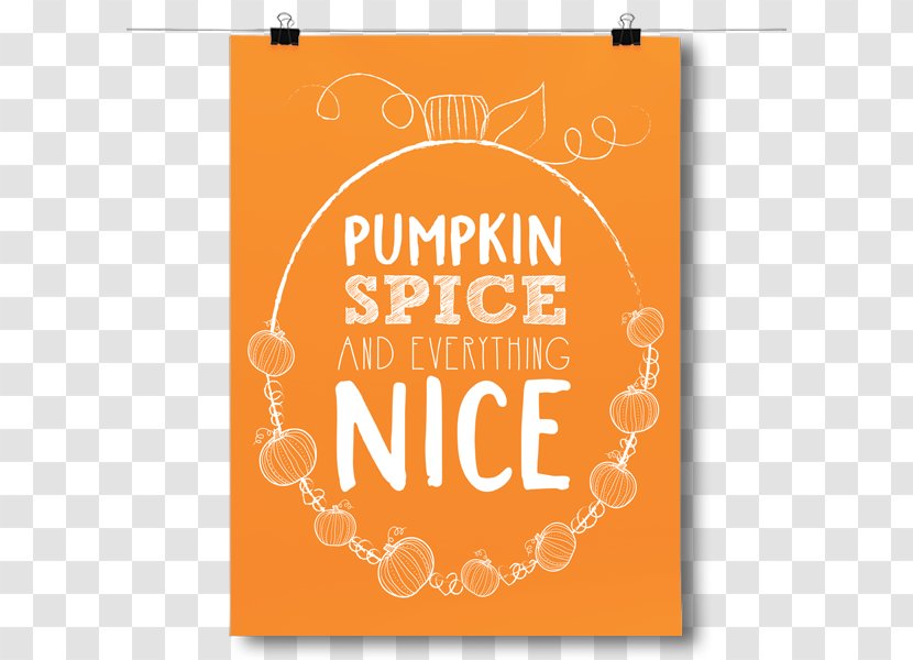 Poster Pumpkin Pie Spice Line Brand Font - Cosmetics Posters Transparent PNG