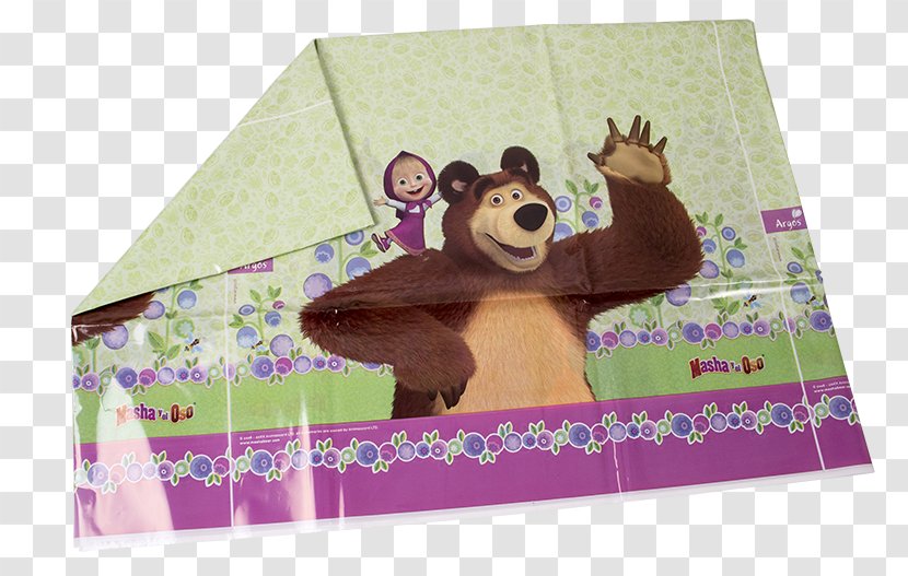 Masha Bear Birthday Tablecloth Paper - Animal Transparent PNG