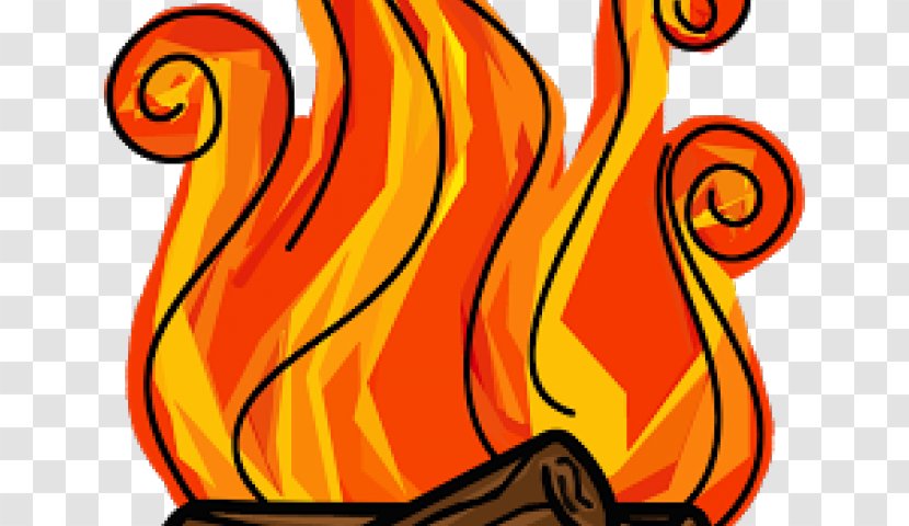 Clip Art Fireplace Flame - Orange - Vedas Vector Transparent PNG