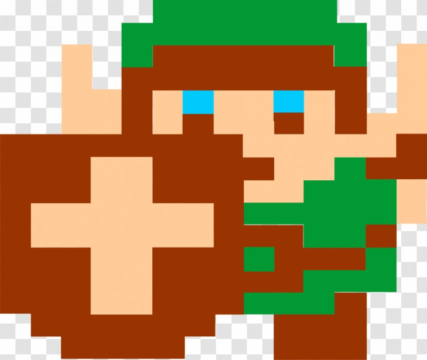The Legend Of Zelda II: Adventure Link Kid Icarus Nintendo Entertainment System - Triforce - Mario Pixel Transparent PNG