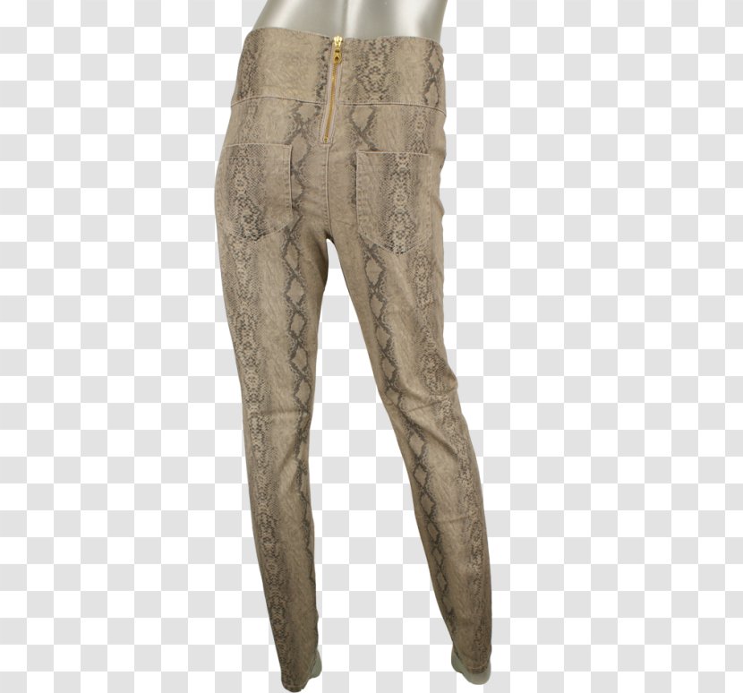 Jeans Waist Leggings Khaki Transparent PNG