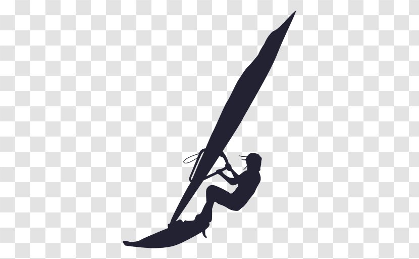 Silhouette Surfing - Black Lightning Transparent PNG