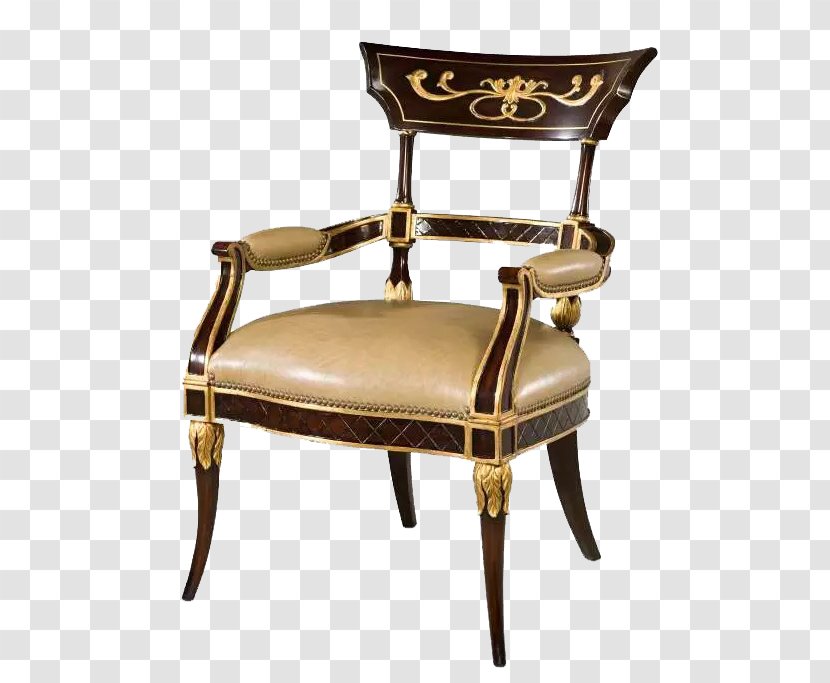 Chair Furniture Couch Stool - Antique - Noble Yellow Hand Transparent PNG