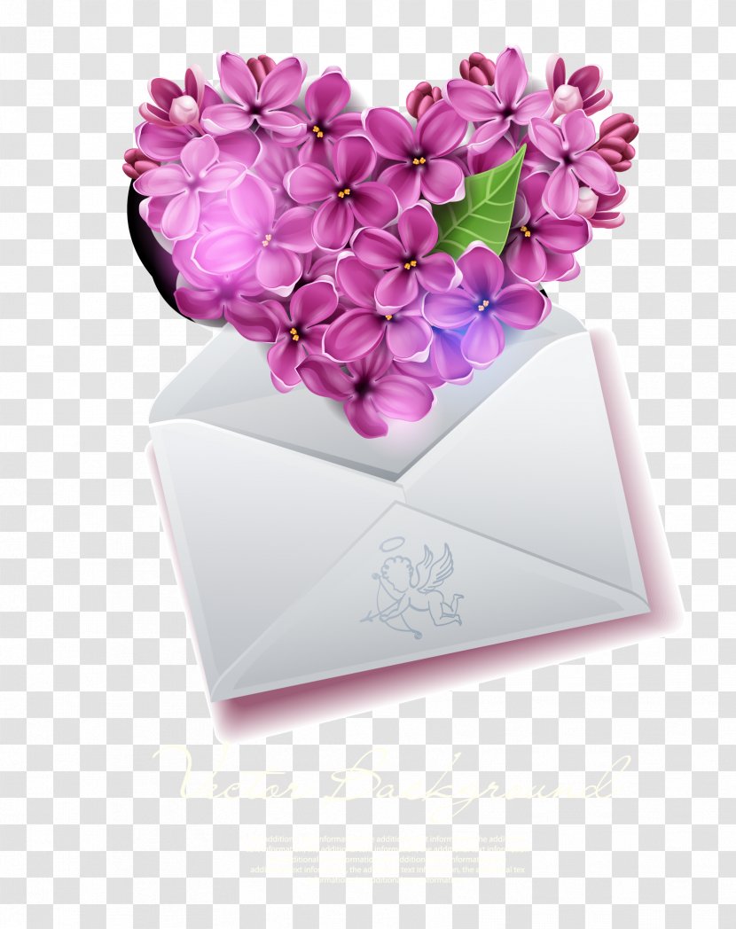 Flower Heart Valentines Day Clip Art - Bouquet - Envelope Transparent PNG