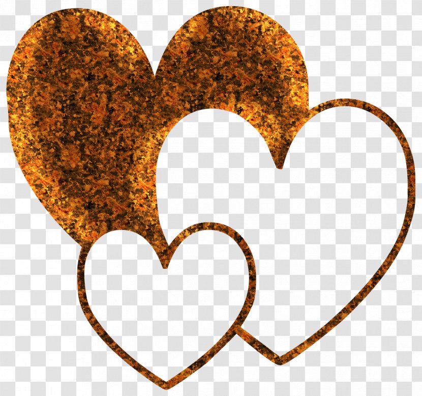CorelDRAW - Love - Golden Heart Transparent PNG