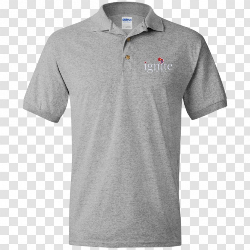 T-shirt Polo Shirt Gildan Activewear Placket - Sleeve Transparent PNG