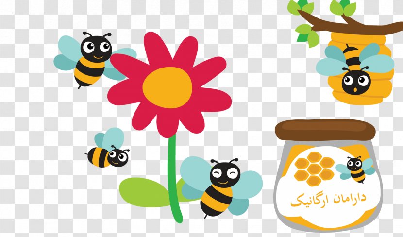 European Dark Bee Beehive Queen Clip Art - Honey Transparent PNG
