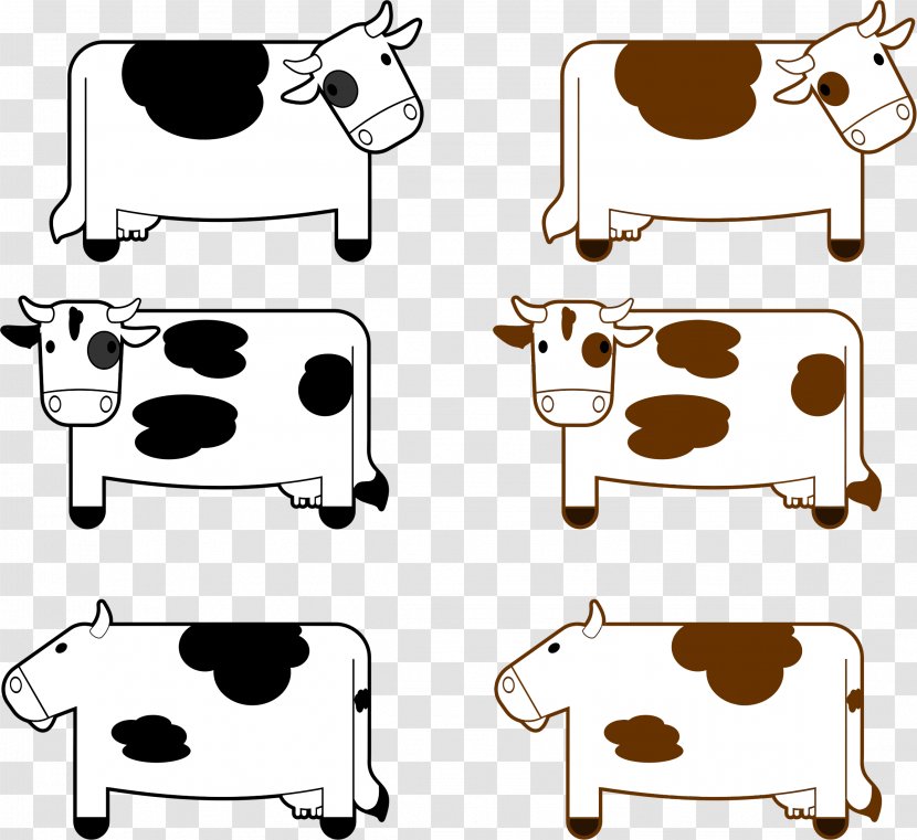 Cattle Black And White Clip Art - Vision Care - Brown Cow Transparent PNG