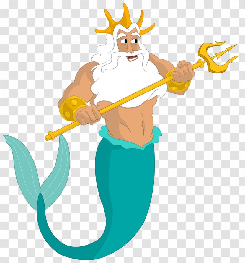King Triton Ariel The Little Mermaid Poseidon - Tail Transparent PNG