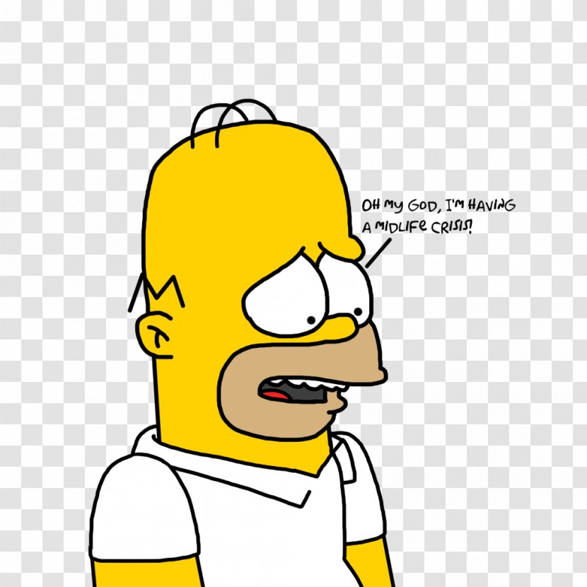 Midlife Crisis Homer Simpson Bart Drawing - Cartoon Transparent PNG