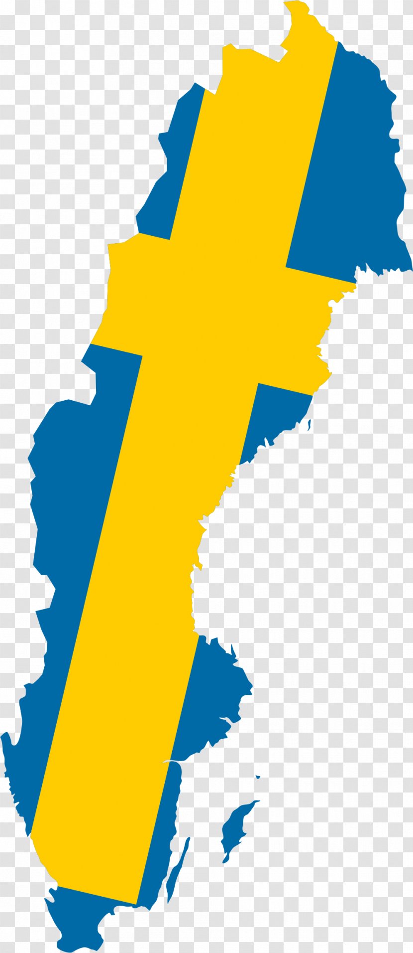 Flag Of Sweden National Map - Yellow Transparent PNG