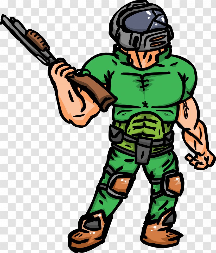 Doomguy Drawing Art - Fictional Character - To Crack Transparent PNG