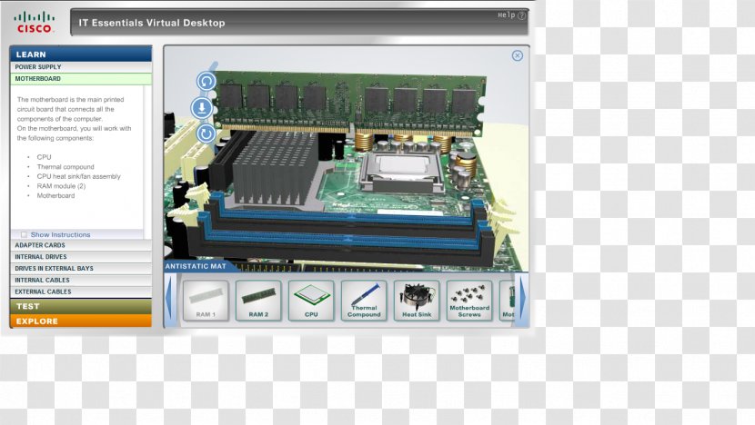 Motherboard Computer Hardware Cisco Systems Virtual Desktop Transparent PNG