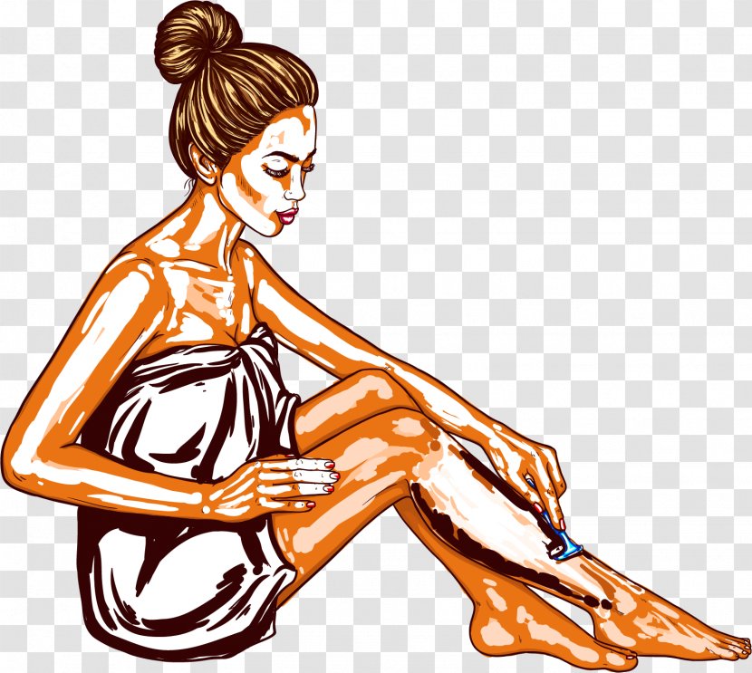 Drawing Illustration - Hair Removal - Vector Hand-painted Transparent PNG