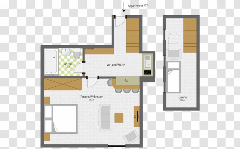 Pension Panorama Apartment Room Balcony Shower - Wagrain Transparent PNG