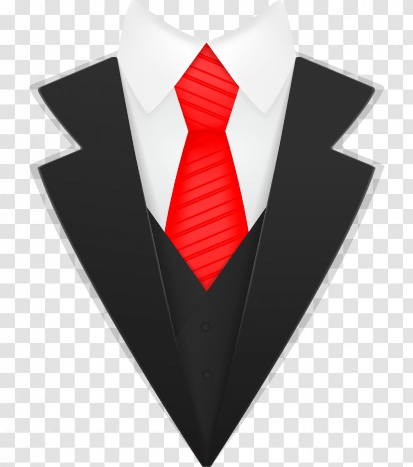 Suit Necktie Tuxedo Bow Tie Red - Logo Transparent PNG