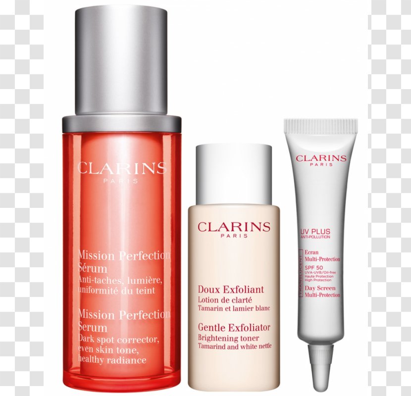 Exfoliation Clarins Mission Perfection Serum One-Step Gentle Exfoliating Facial Cleanser With Orange Extract Toner Transparent PNG