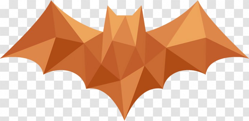 Bat Halloween - Brown Orange Transparent PNG
