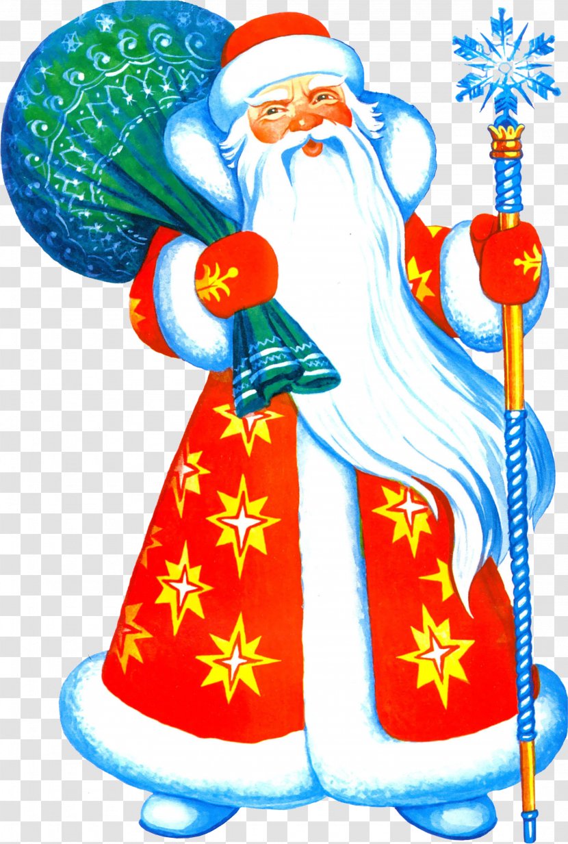 Ded Moroz Snegurochka Santa Claus Christmas Tree Ziuzia - New Year - Cartoon Transparent PNG