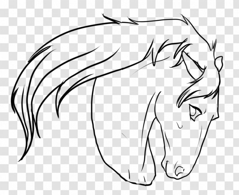 Drawing Line Art Horse Sketch - Tree - Bucking Transparent PNG