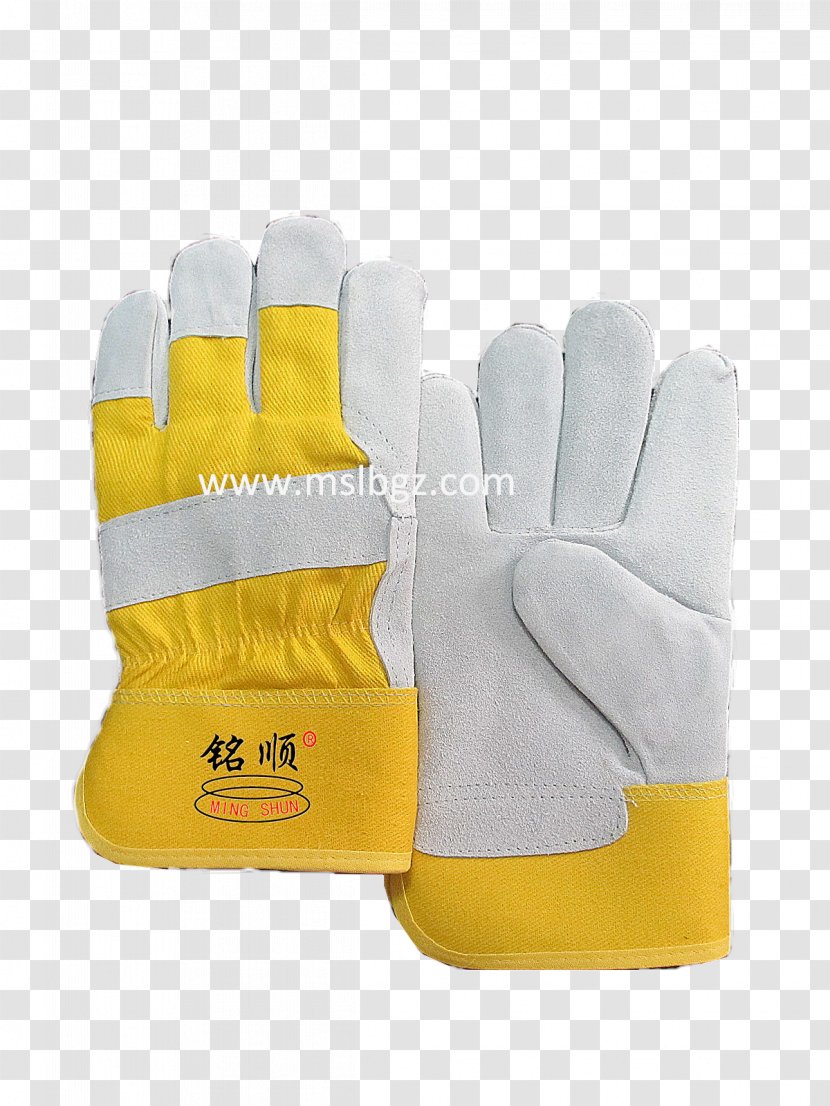 Product Design Glove Goalkeeper - Yellow Transparent PNG