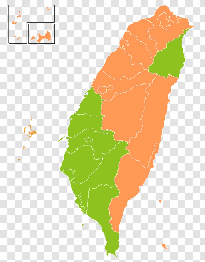Taiwanese Local Elections, 2018 Municipal 2010 China 2006 - Map Transparent PNG
