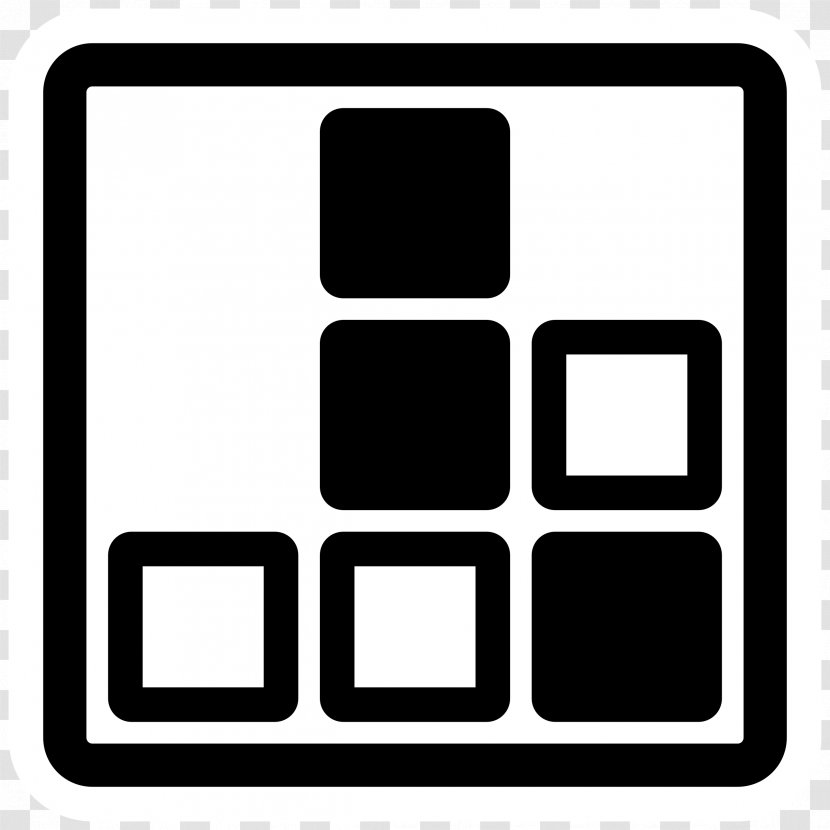 Blocks Game Russian Classic Tetris Move - Black And White Transparent PNG