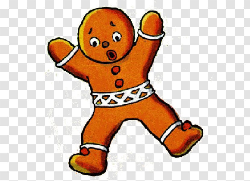 Christmas Gingerbread Man - Orange - Pleased Sticker Transparent PNG