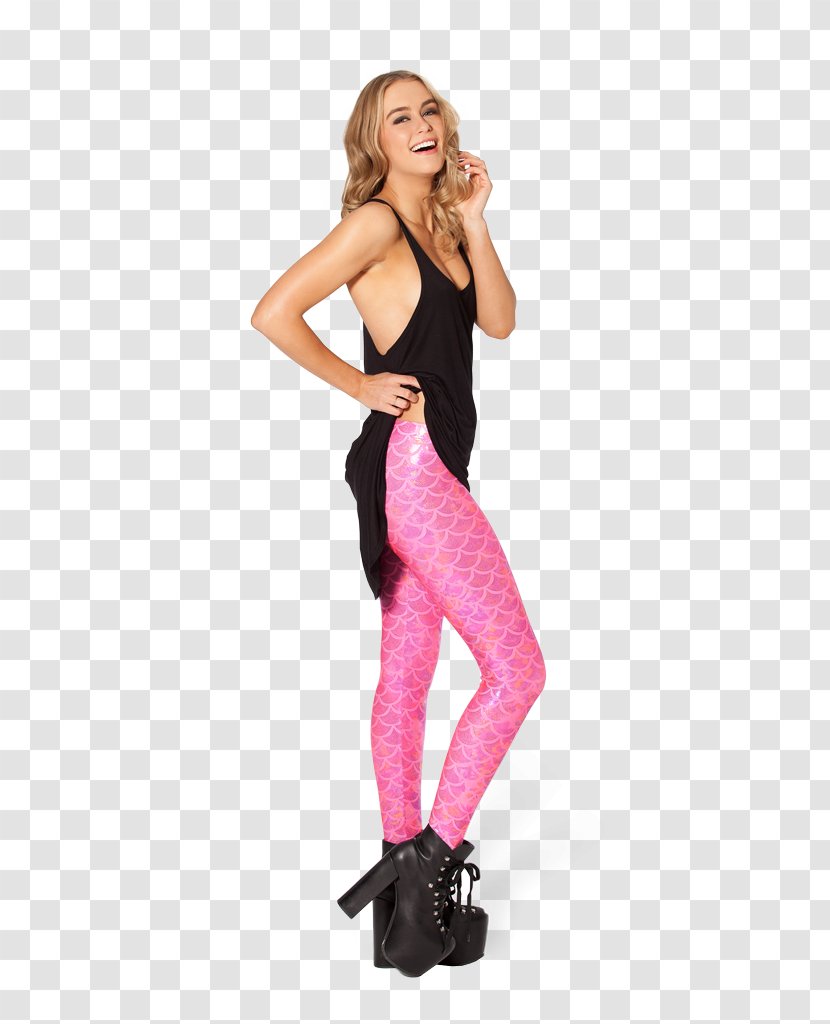 Leggings Pink Top Pants Waist - Watercolor - Black Barbie Transparent PNG