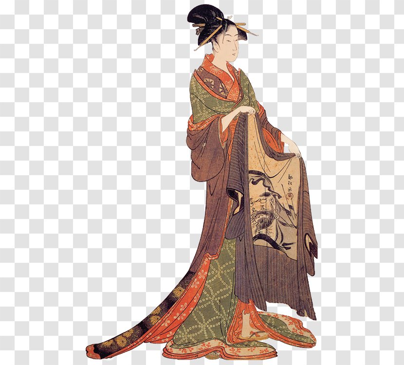 Yoshiwara LAlmanach Des Maisons Vertes Ukiyo-e Printmaking Art - Japan - Ancient Japanese Women Illustration Transparent PNG