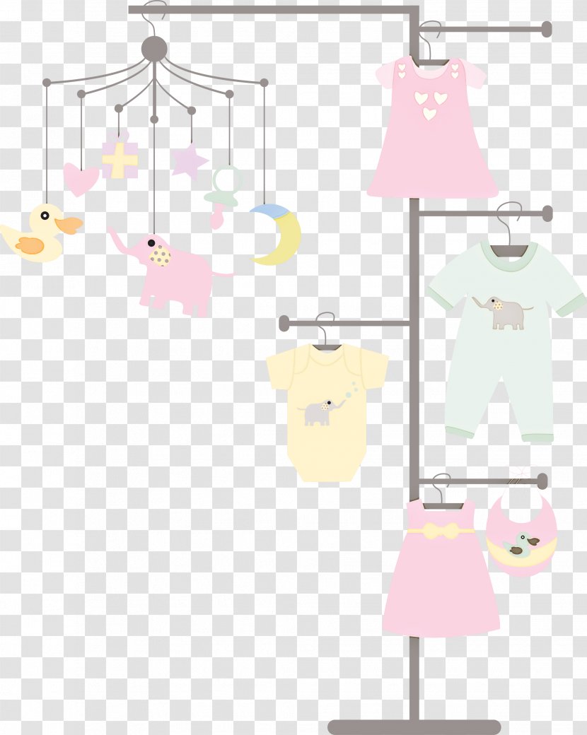 Pink White Clothes Hanger Clothing Furniture Transparent PNG